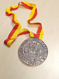 Médaille de mariage ancienne en bois, souvenir allemand vintage, objet rétro à c