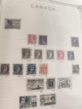 Timbres anciens Canada oblitérés x16, Reine Elizabeth II, années 50-60 philatéli