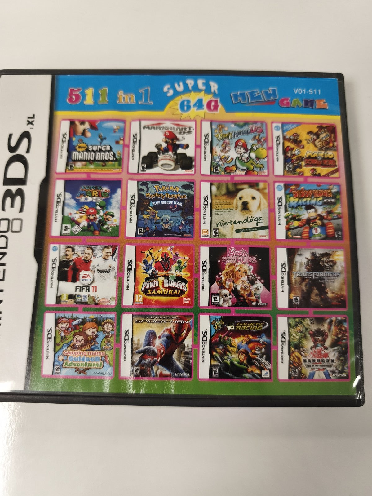 Boîte vide Nintendo 3DS Super 64G originale - Coffret de remplacement sans jeu