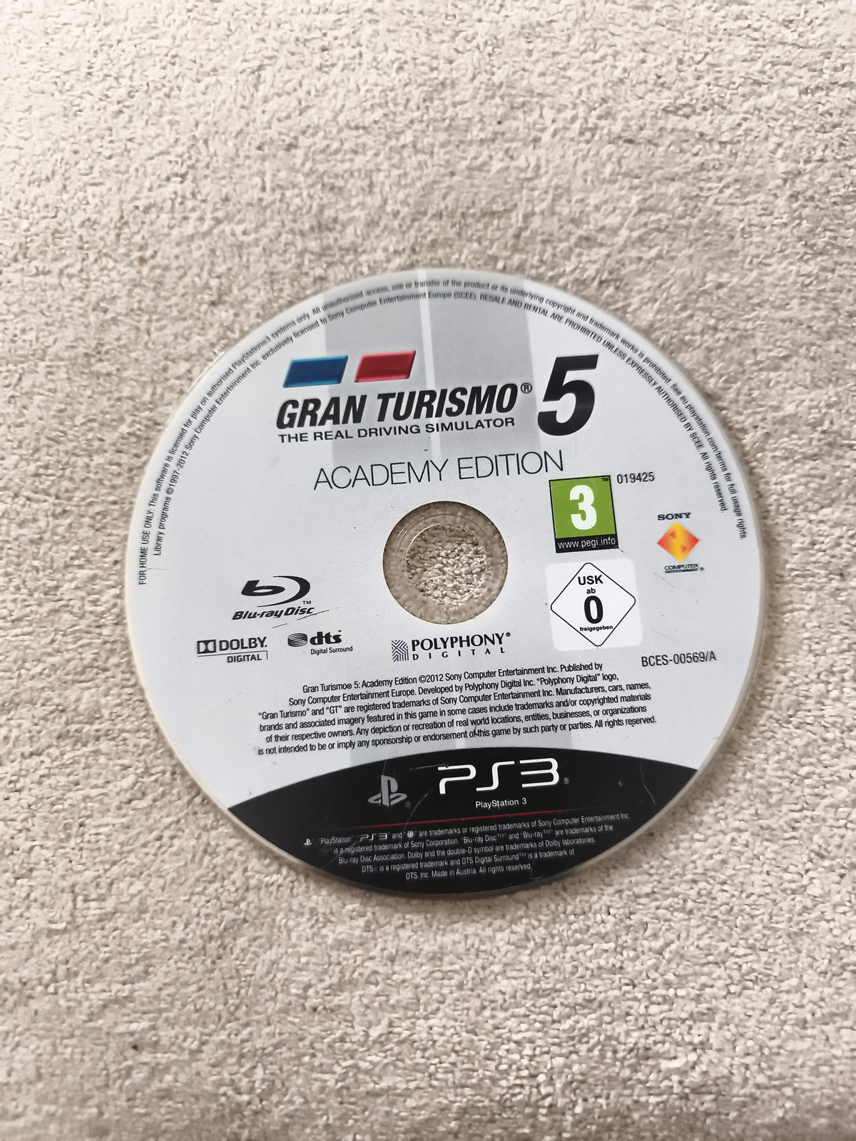 Jeu PS3 Gran Turismo 5 Academy Edition disque Sony PlayStation 3