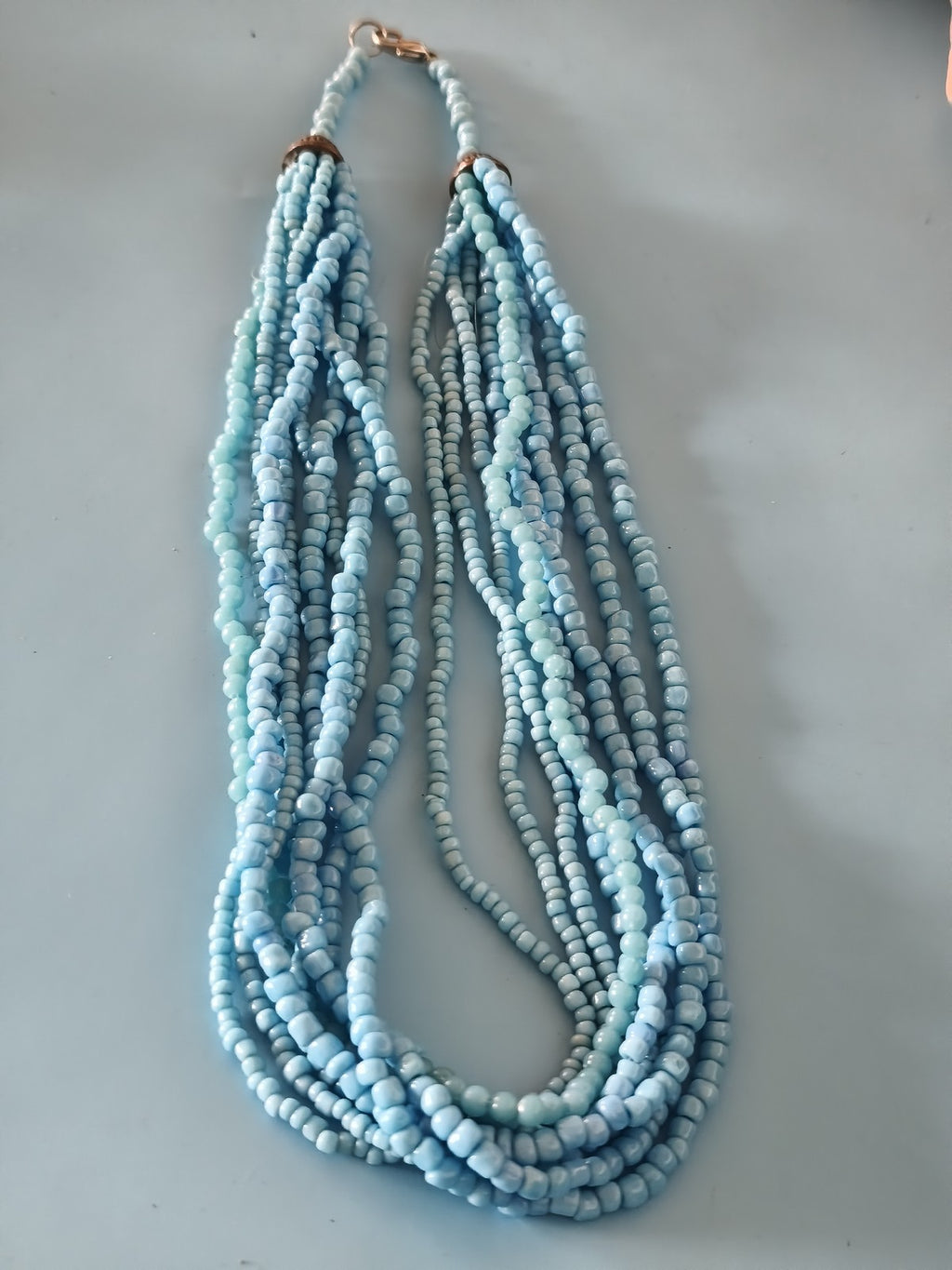 Collier multirangs turquoise élégant, bijou fantaisie femme, accessoire tendance