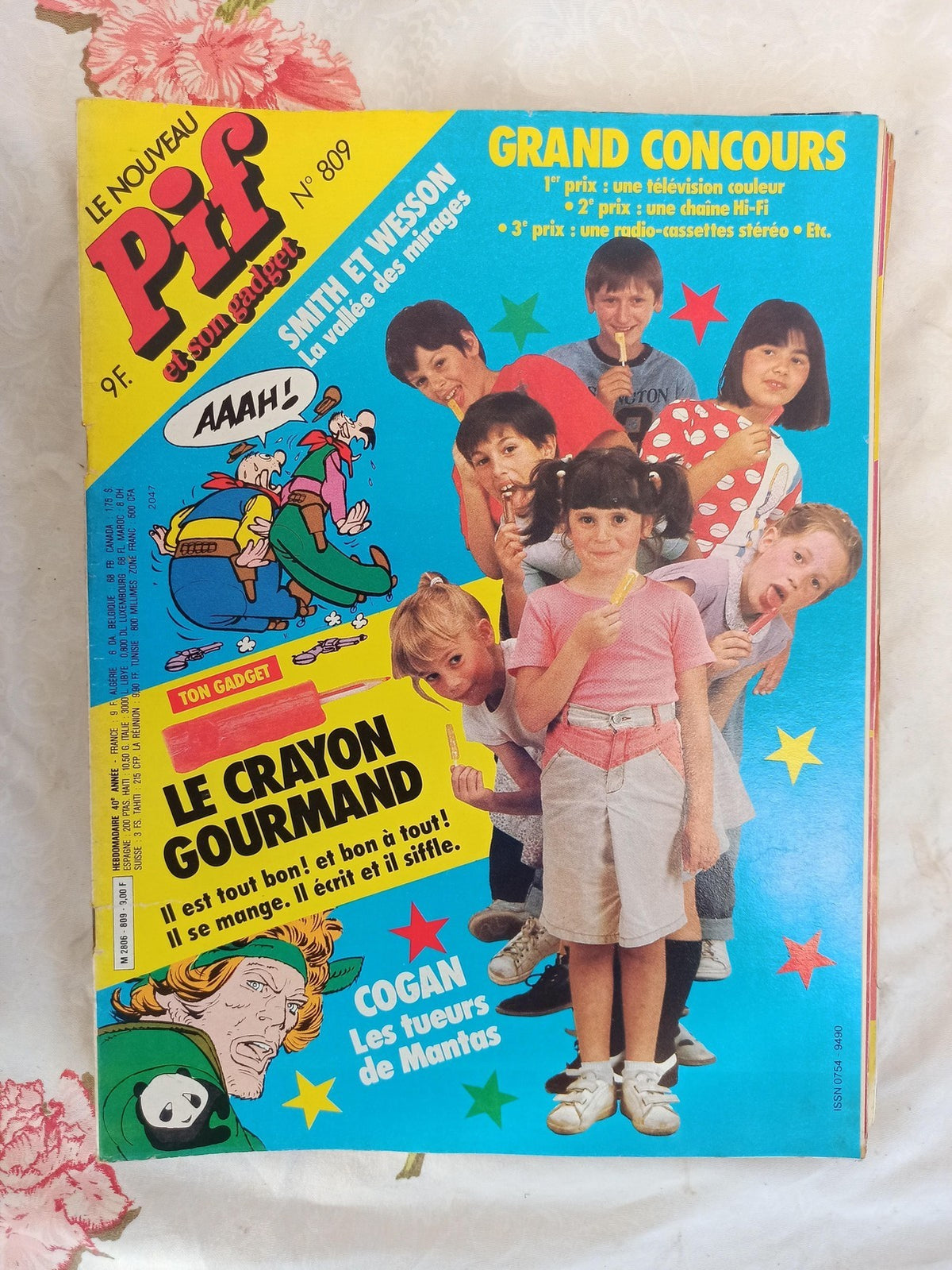 Magazine Pif Gadget n°809 vintage années 80 couverture colorée rétro