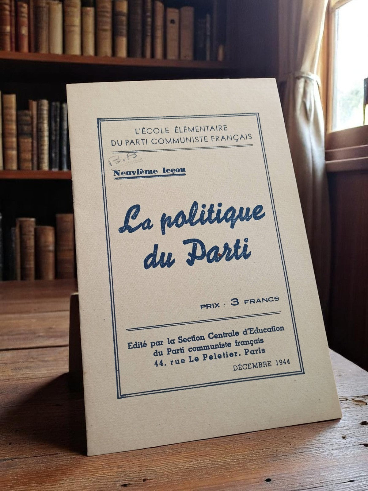Livret propagande Parti Communiste 1944 école politique vintage dossier