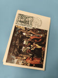 Carte postale philatélie Monaco 1973 illustration religieuse couleurs vives