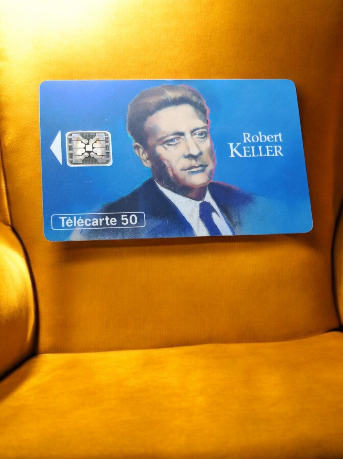 Télécarte 50 unités Robert Keller vintage carte téléphonique puce France
