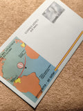 Aerogramme Espagne 1976 ballon traversée Atlantique, map Venezuela, philatélie (