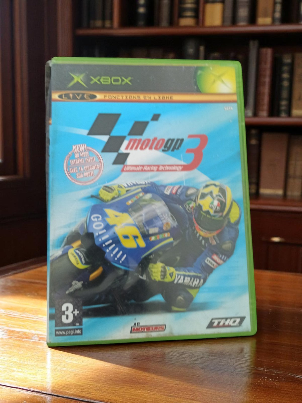 Jeu Xbox MotoGP 3 complet THQ vintage moto racing PAL