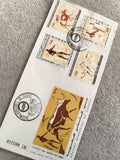 Lettre premier jour Algérie 1966 Dessins rupestres du Tassili philatélie