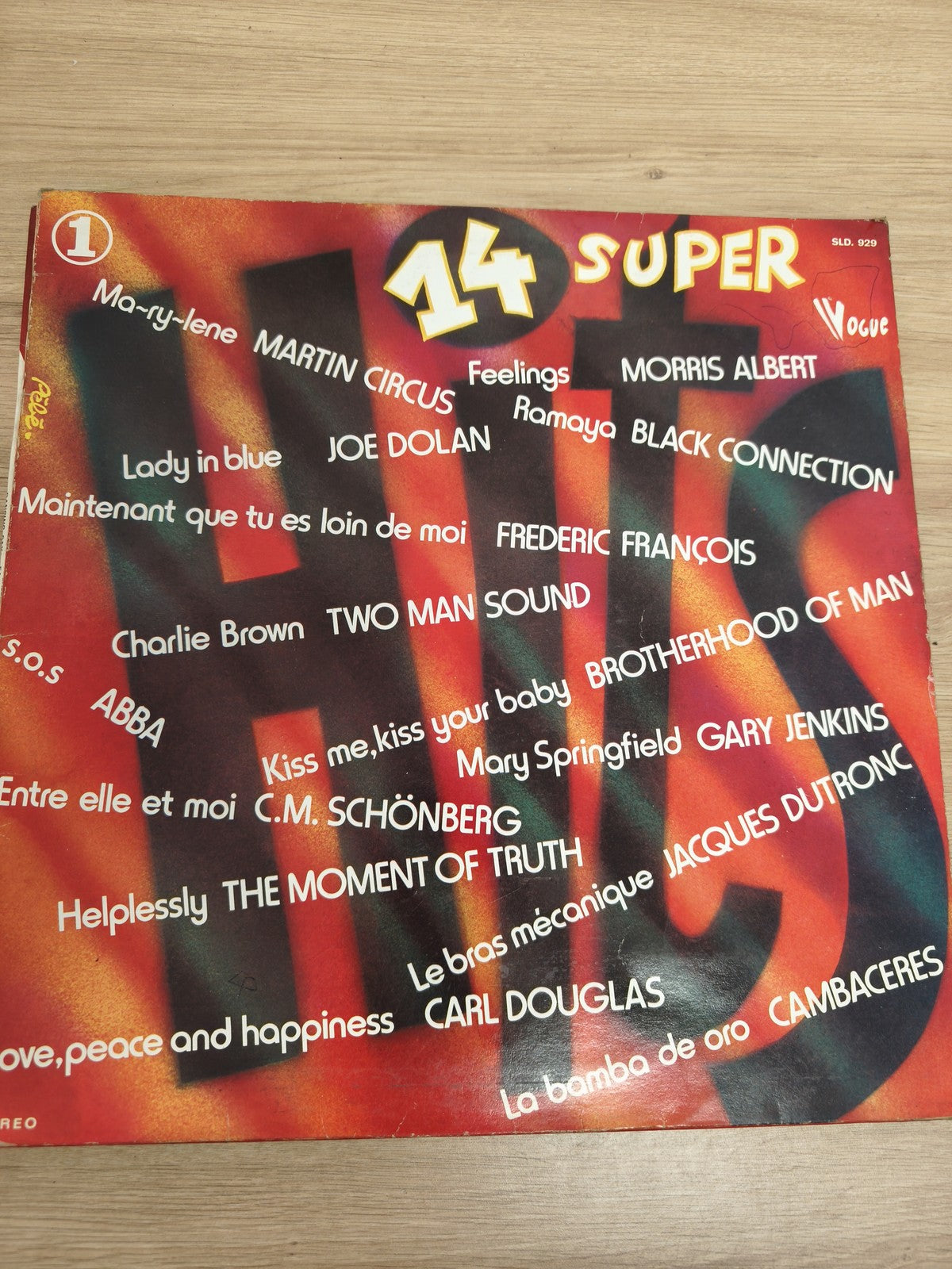 Vinyle 33T 14 Super Succès Pop Rock Variété Pochette Rouge Artistes Divers