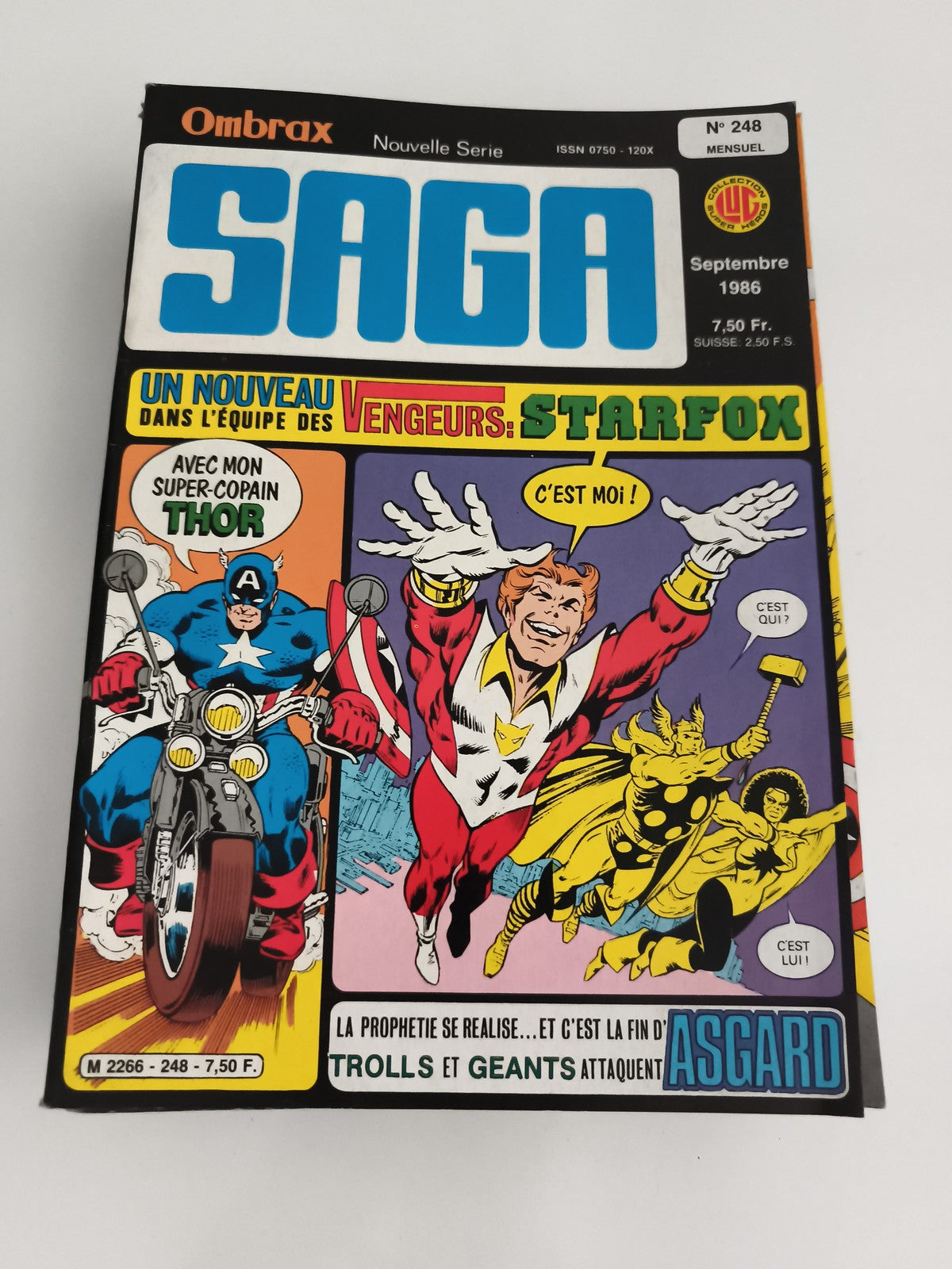 Comic Ombrax Saga n°248 1986 Vengeurs Starfox Marvel ancien vintage
