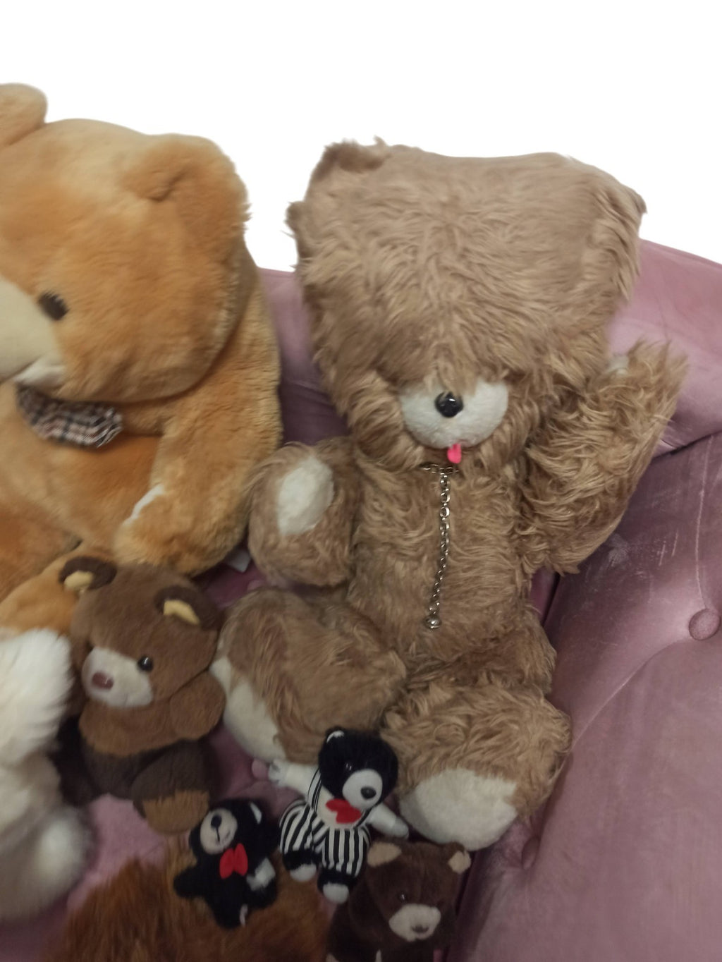 Lot ours en peluche vintage ancien 1960 rétro d'occasion peluches marron