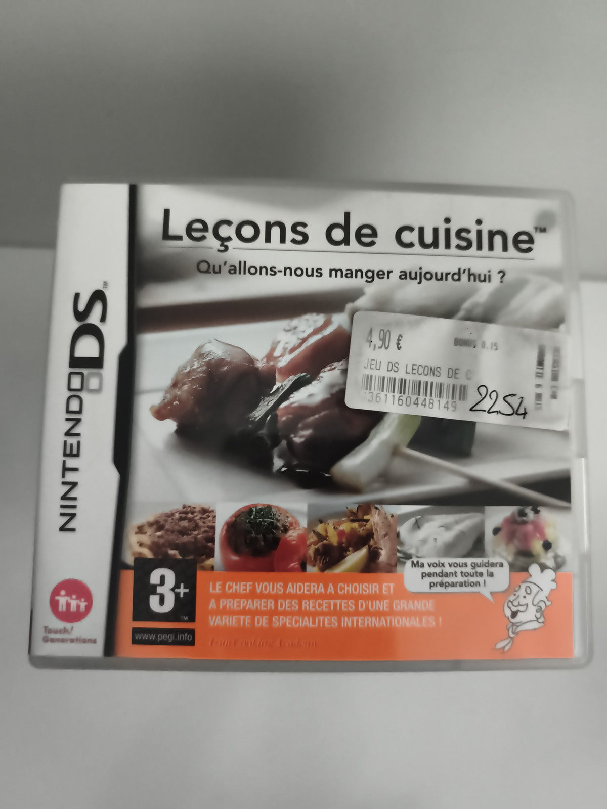 Jeu Nintendo DS Leçons de cuisine boîte FR cuisine interactive Touch Generations