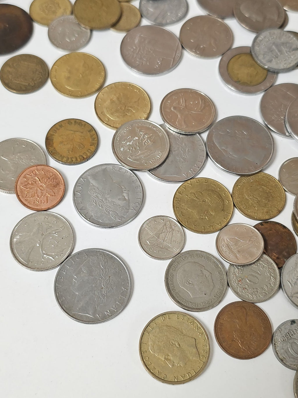 Gros lot vintage de pièces anciennes diverses pour collection, bricolage ou déco