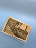 Carte postale ancienne italienne vintage époque coloniale, timbre et oblitératio