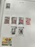 Timbres Cap Vert oblitérés, fleurs oiseaux, années 1980, Cabo Verde, philatélie