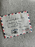 Lettre avion affranchie Afrique Occidentale Française timbre 15F airmail