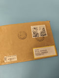 Ancienne enveloppe philatélie Vatican 1977 timbres oblitérés collection vintage