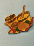 Vintage pin's Gloria publicitaire cuisine ?uf légumes émaillé collection
