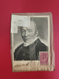 Lettre ancienne affranchie timbre 18f France, portrait homme, philatélie (Ref 1)