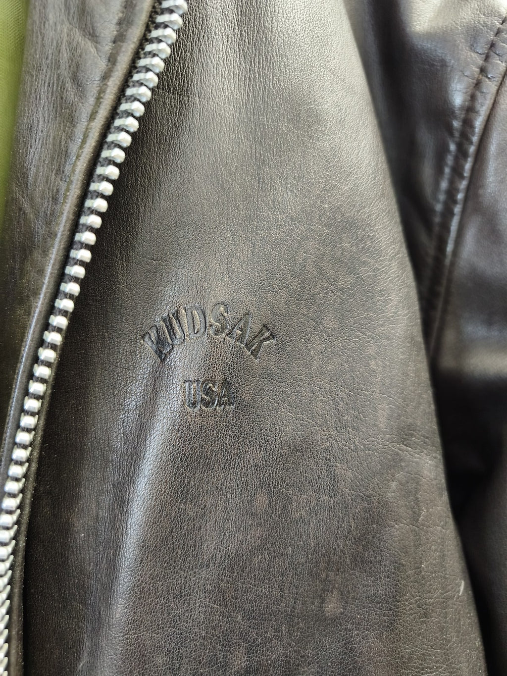 Blouson cuir vintage homme Kudsak USA taille M veste ancienne rétro collection