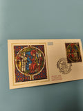 Enveloppe FDC Strasbourg vitrail cathédrale premier jour d'émission timbre color