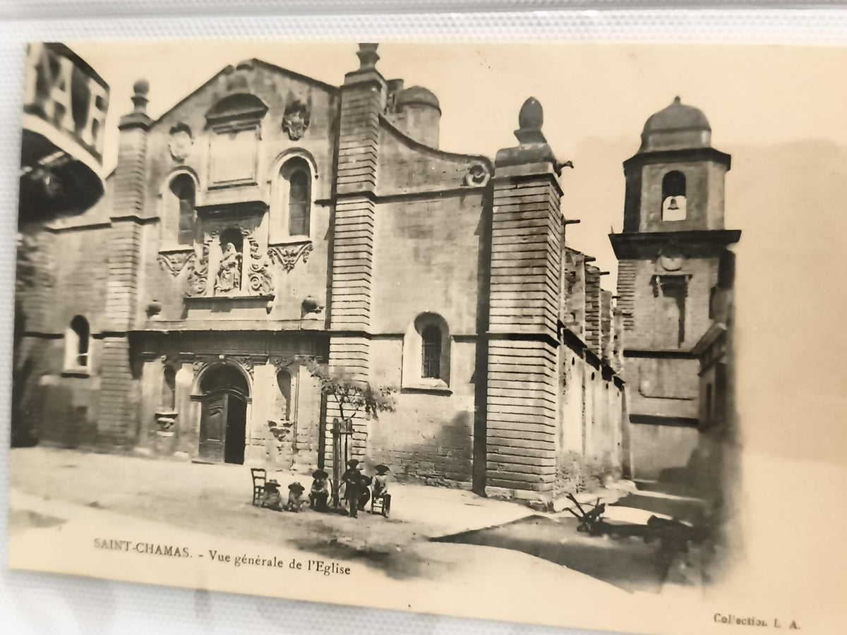 Carte postale ancienne Saint-Chamas église CPA photo vintage Collection L.A.