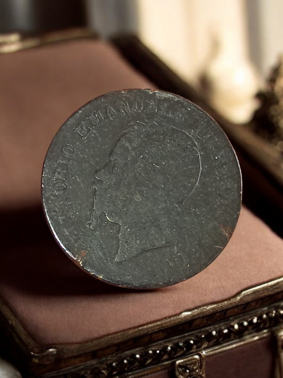 Pièce 5 Centesimi Royaume d'Italie 1861 Victor Emmanuel II monnaie italienne