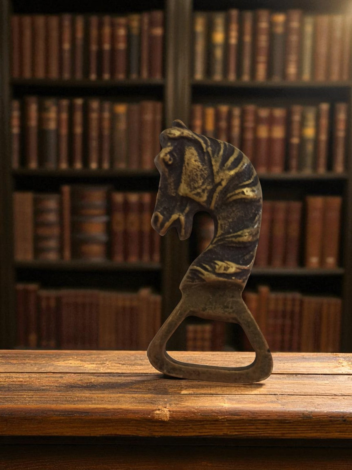 Décapsuleur vintage tête de cheval bronze, ouvre-bouteille rétro déco bar