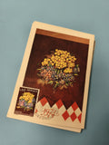 Carte postale Monaco bouquet fleurs timbre 1973 philatélie oblitérée