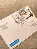Lettre affranchie Bulgarie timbre 1,50 Sofia Braga cachet 1987 philatélie