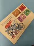 Ancienne enveloppe FDC Vietnam sports timbres Jeux Olympiques, cachet Saigon