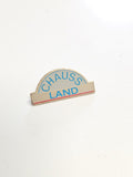 Pin's rétro ancien Chauss Land publicitaire vintage collection badge rare France
