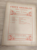 Ancien livre partitions Fritz Kreisler violon piano Éditions Max Eschig vintage