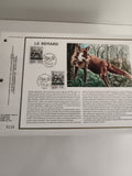 Feuillet philatélique CEF Le Renard 1988 timbres 4,00 F illustration Claude Hale
