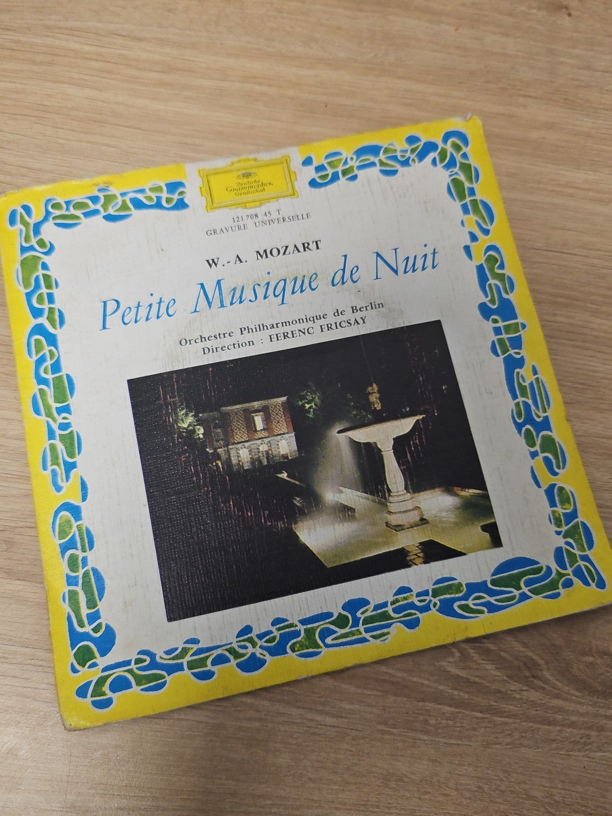 Vinyle 45 tours ancien Mozart rétro, disque vintage pour collectionneur musique