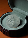 Vintage retro small octagonal table tennis medal
