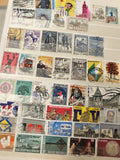 Lot timbres Belgique oblitérés, motifs variés, formes et couleurs multiples, phi