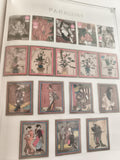 Timbres anciens Paraguay thématique art Japonais fleurs costumes série vintage