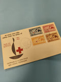 Ancienne enveloppe FDC Vietnam Croix-Rouge 1963, timbres commémoratifs