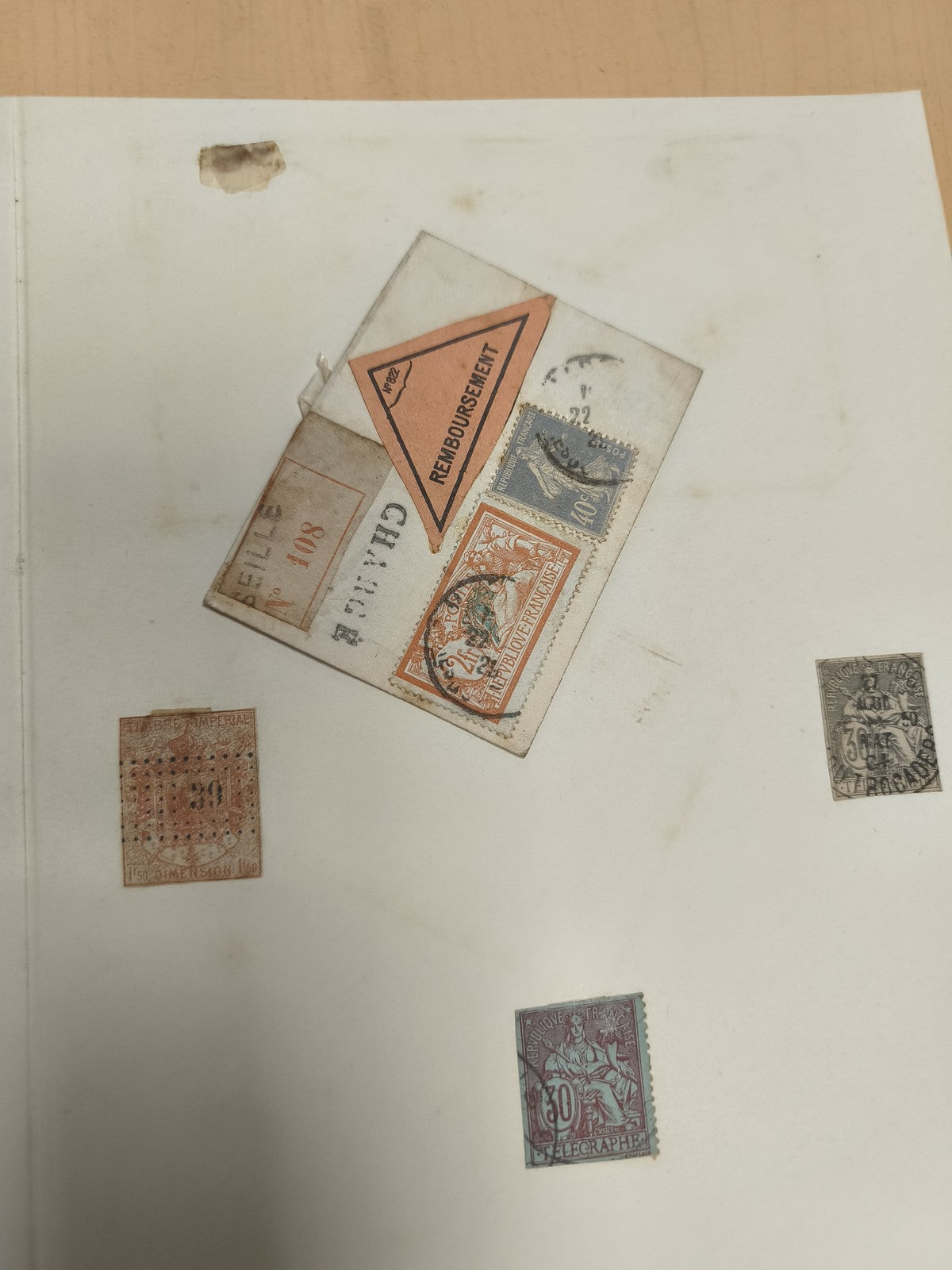 Lot timbres anciens France fiscaux poste télégraphe remboursement