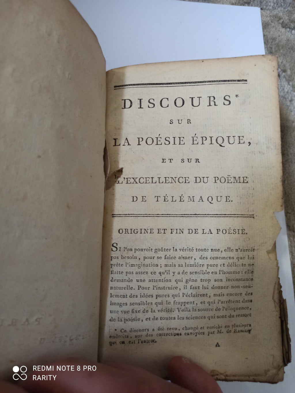 Livre relié 1799 Édition originale Les Aventures de Télémaque cuir