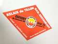 Vintage autocollant publicitaire ancien Relais du Tillon rétro collection déco