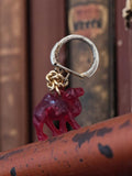 Porte-clés vintage métal et pendentif chameau rouge rétro ancien