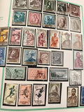 Timbres Espagne thématiques personnages, arts, sports, animaux philatélie