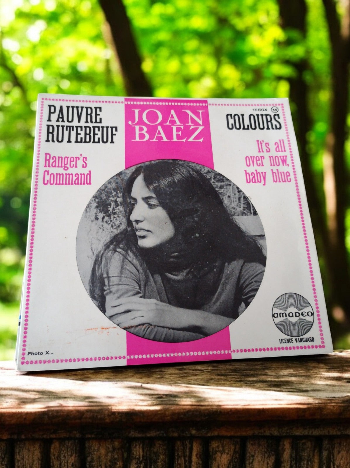 Vinyle 45 tours Joan Baez Amadeo Pauvre Rutebeuf Colours Vintage Folk