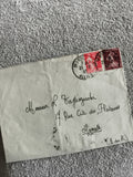 Lettre ancienne affranchie timbres Marianne France Montluçon philatélie
