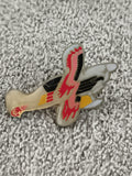Pin's avion vintage émaillé motif flammes années 90 aviation (Ref 9)