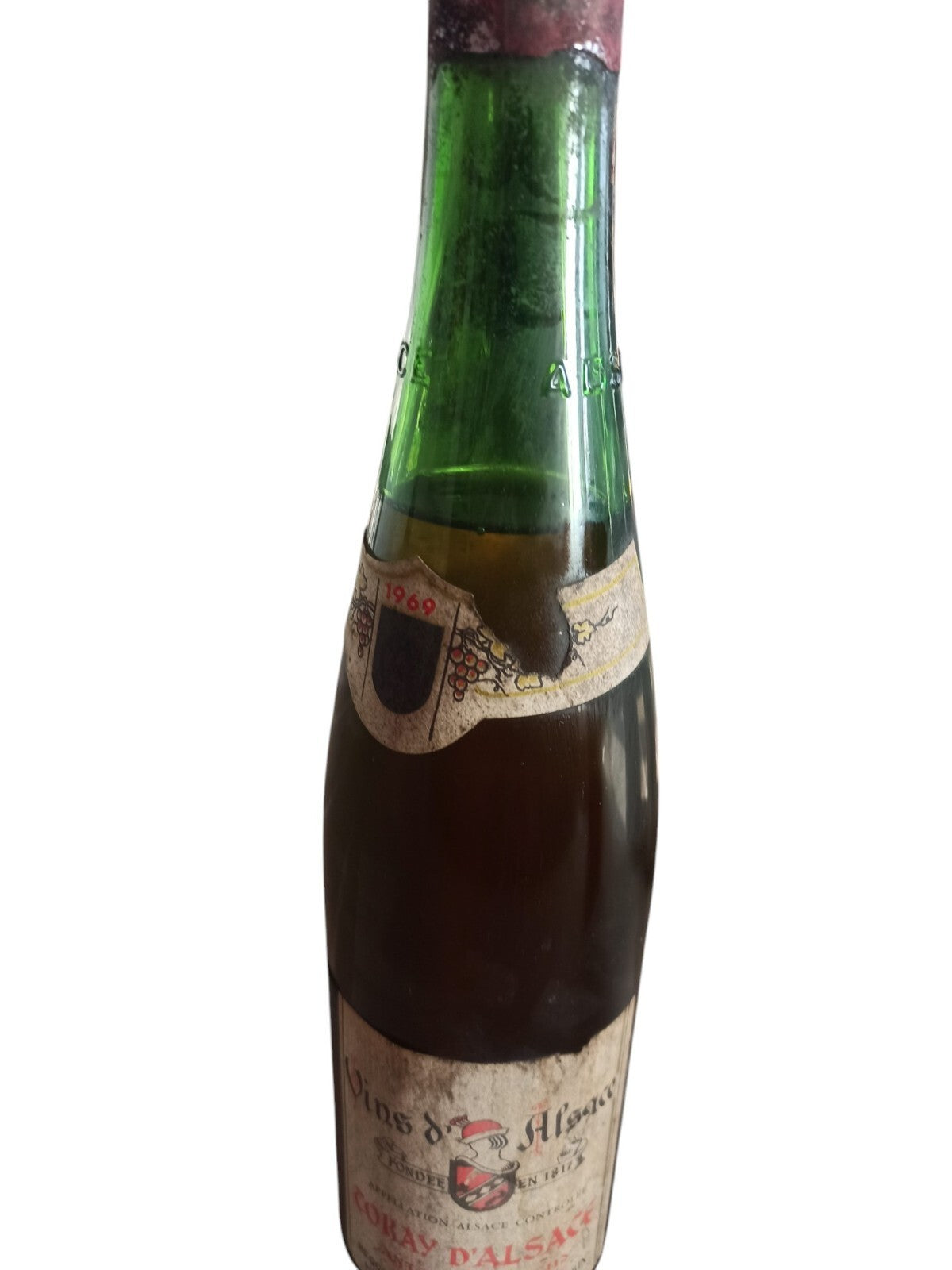 Bouteille vin Tokay d?Alsace 1969 Vins d?Alsace étiquette d?origine