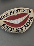 Pin's rétro ancien dentiste, badge collection vintage, accessoire médical rare
