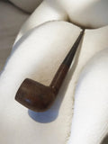 Pipe ancienne vintage tabac, finition bois foncé, tige longue rétro